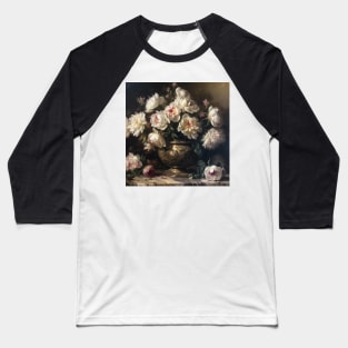 Antique Peonies Baseball T-Shirt